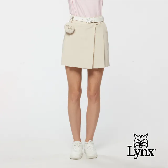 【Lynx Golf】首爾高桿風格！女款吸濕排汗彈性百褶高爾夫褲裙(二色)