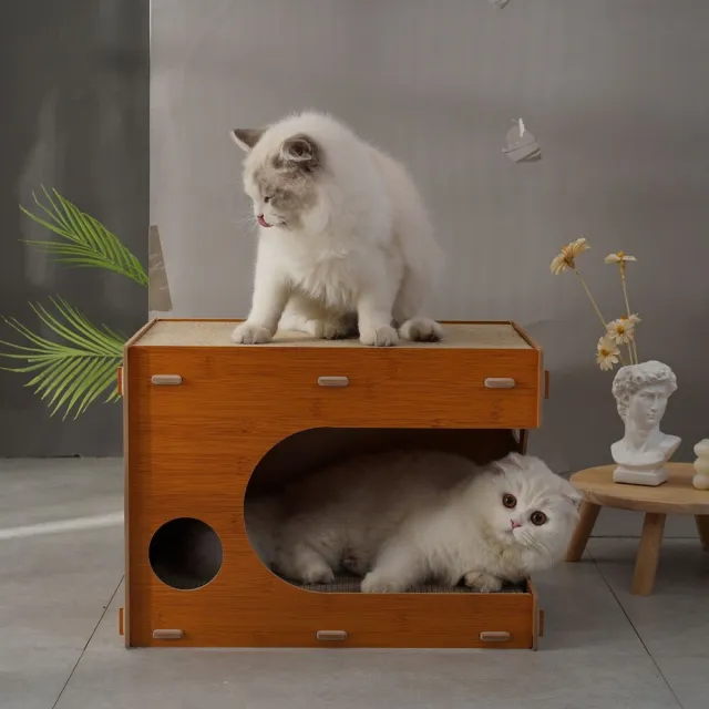 【MIAO FAIRY 喵仙兒】拼拼實木貓抓屋(貓抓板/貓玩具)