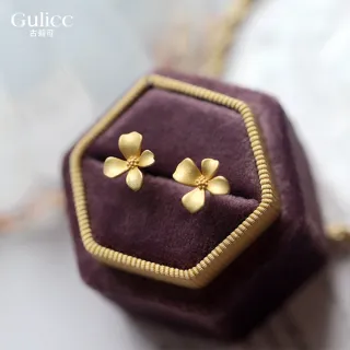 【Gulicc 古莉可】耳環 金色桂花 氣質優雅(7夕情人節 生日 飾品 耳釘 耳飾 耳墜 禮物)