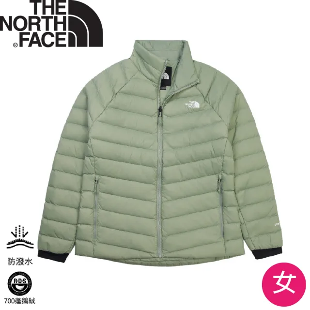 【The North Face】女 可套接700FP羽絨外套《苔蘚綠》8DX7/DWR防潑水羽絨外套/立領外套/中層衣