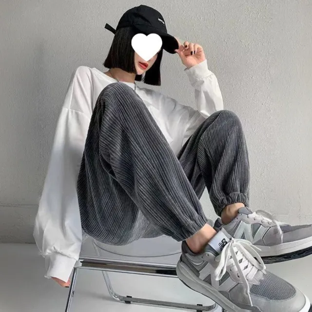【Uicy】韓版加厚加絨內刷毛休閒寬褲 寬褲 褲子 女裝P302