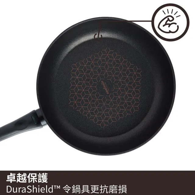 【MEYER 美亞】ESSTEELE意帝斯 智慧感溫手把 鑽石不沾鍋 20cm平底鍋(IH/電磁爐適用)