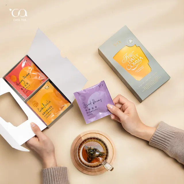 【CASS TEA】逗留 德國綜合茶包6包X5盒(洋甘菊/花草茶/水果茶/國寶茶/伯爵紅茶/烤布蕾紅茶)｜附贈禮袋5個