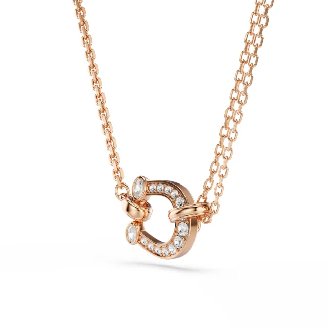 【SWAROVSKI 施華洛世奇】官方直營 Symbolica 鏈墜 密鑲 馬蹄鐵 鍍玫瑰金色調 | 5741462