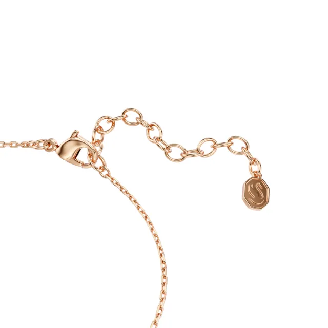【SWAROVSKI 施華洛世奇】官方直營 Swan 天鵝手鏈 混合式切割 白色 鍍玫瑰金色調 | 5738202