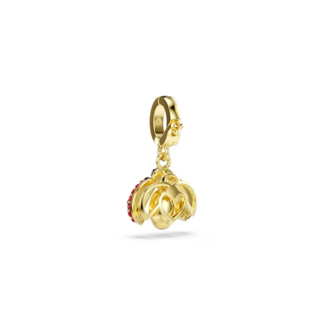 【SWAROVSKI 施華洛世奇】官方直營 Idyllia Charm 瓢蟲 混合式切割 紅色 鍍金色色調 | 5743138