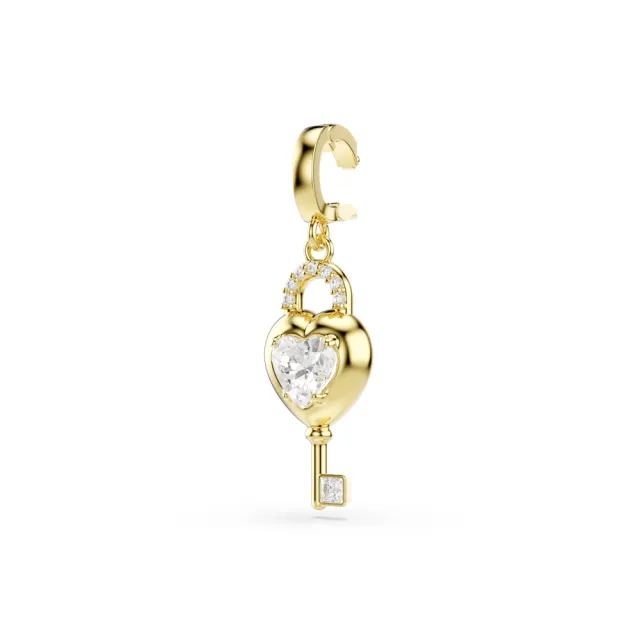 【SWAROVSKI 施華洛世奇】官方直營 Idyllia Charm 心與鑰匙 混合式切割  愛神系列 | 5742959 (情人節禮物)