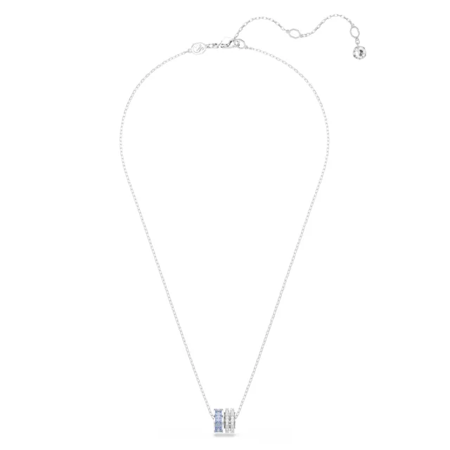 【SWAROVSKI 施華洛世奇】官方直營 Connexus 鏈墜 `Love is around`藍色鍍白金色
