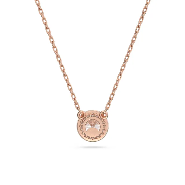 【SWAROVSKI 施華洛世奇】官方直營 Una Angelic 鏈墜 圓形切割 密鑲 白色 (2色任選)