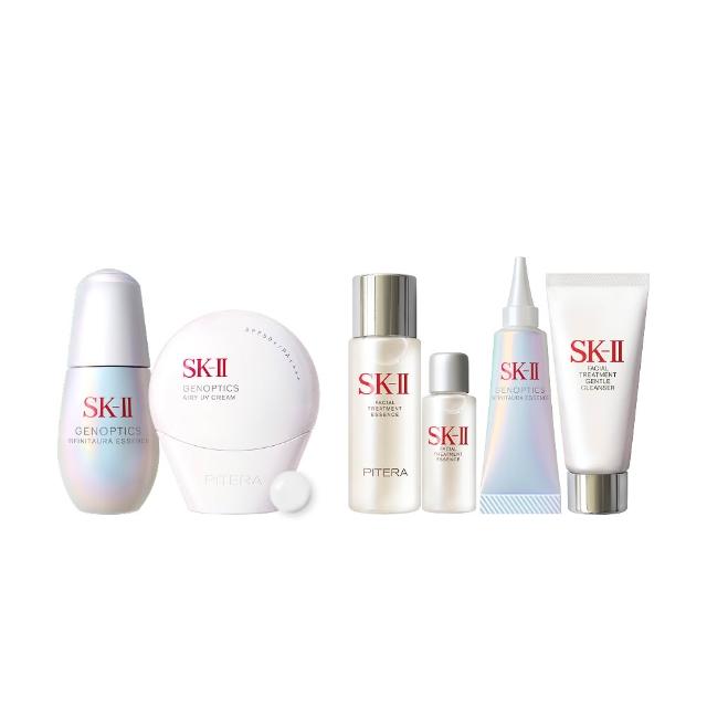 【SK-II】官方直營 光蘊恆璨煥亮精華30ml＋新防曬 30g(小燈泡精華/禮盒/防曬小白球/SPF50+)
