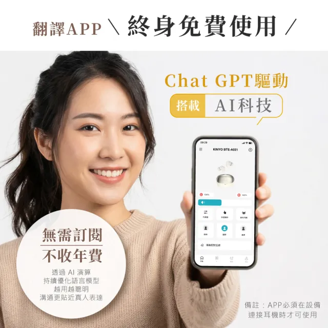 【KINYO】藍牙5.4 雙降噪AI智慧藍牙耳機 (BTE-A021)