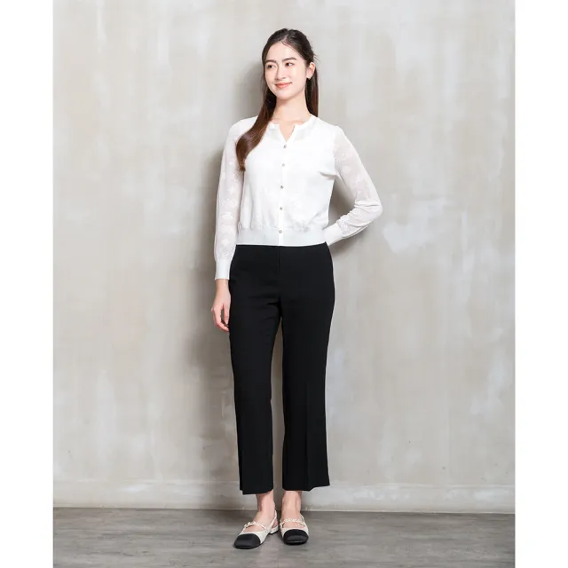 【perng yuh 芃諭名品】優雅準則 燙褶 微喇叭 雪紡 九分褲(2026 SS Collection|5A春夏新品上市)
