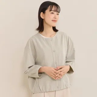 【a la sha】仿牛仔七分袖休閒襯衫