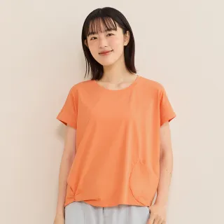 【a la sha】側剪接包球口袋T恤