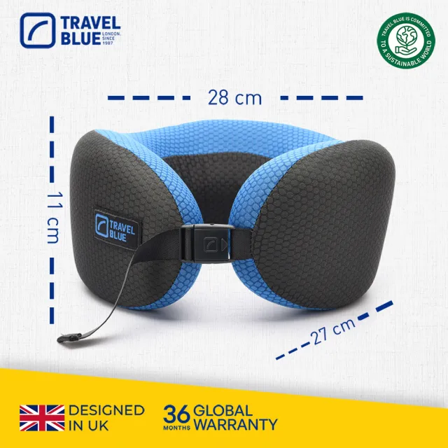 【Travel Blue 藍旅】涼感頸枕收納套組 2色可挑(涼感護頸枕 涼感飛機枕 涼感材質_保固36個月)