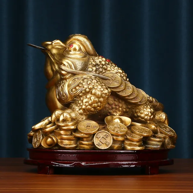 迦恩-金蟾擺件（大號） 三足金蟾蜍招財旺財風水擺件前台收銀裝飾公司