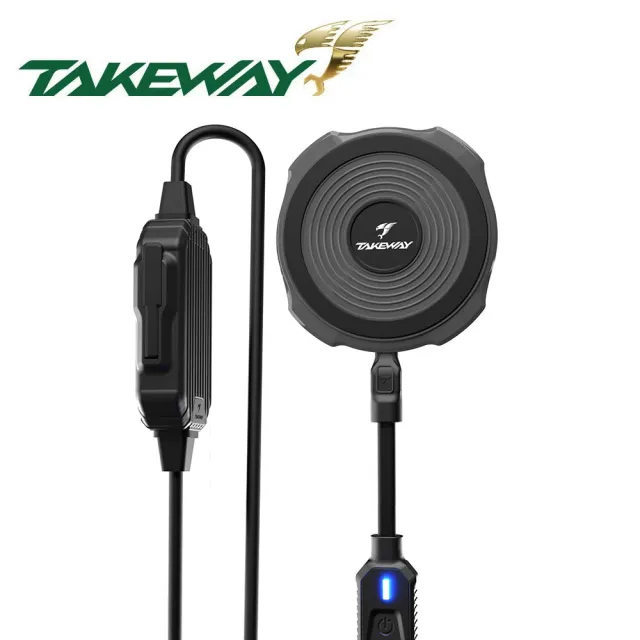 【TAKEWAY】黑隼2專用配件 無線充電模組(T-MP03/無線充+Type-C有線充/支援MagSafe/重機/摩托車導航手機夾)