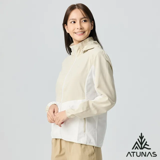 【ATUNAS 歐都納】女款精彩隨行輕薄風衣外套(A2GA2516W米卡白/抗UV防曬/透氣/戶外/休閒旅遊/日常穿搭*)