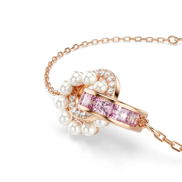 【SWAROVSKI 施華洛世奇】官方直營 Connexus 手鏈 水晶珍珠 粉紅色  | 5741336 (情人節禮物)