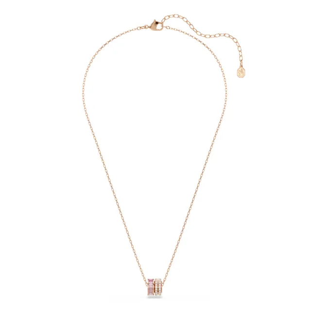 【SWAROVSKI 施華洛世奇】官方直營 Connexus 鏈墜 粉紅色 鍍玫瑰金色調 | 5741332 (情人節禮物)