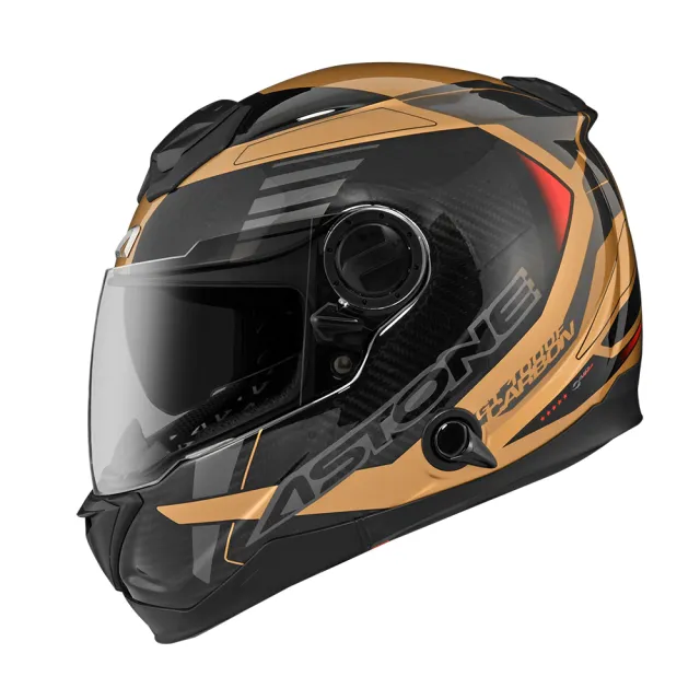 【ASTONE】官方直營-GT1000F AC12 2023 透明碳纖/金(碳纖維 全罩式 安全帽)