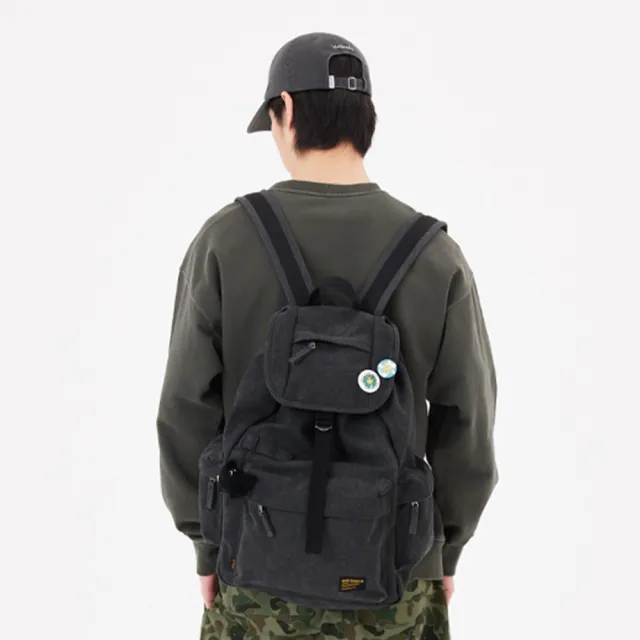 【Mark Gonzales】水洗仿舊 VINTAGE 後背包 - 炭灰色