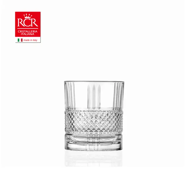 【RCR】義大利原裝 Brillante系列 璀璨無鉛水晶 威士忌杯/洛克杯 340ml｜品味送禮推薦