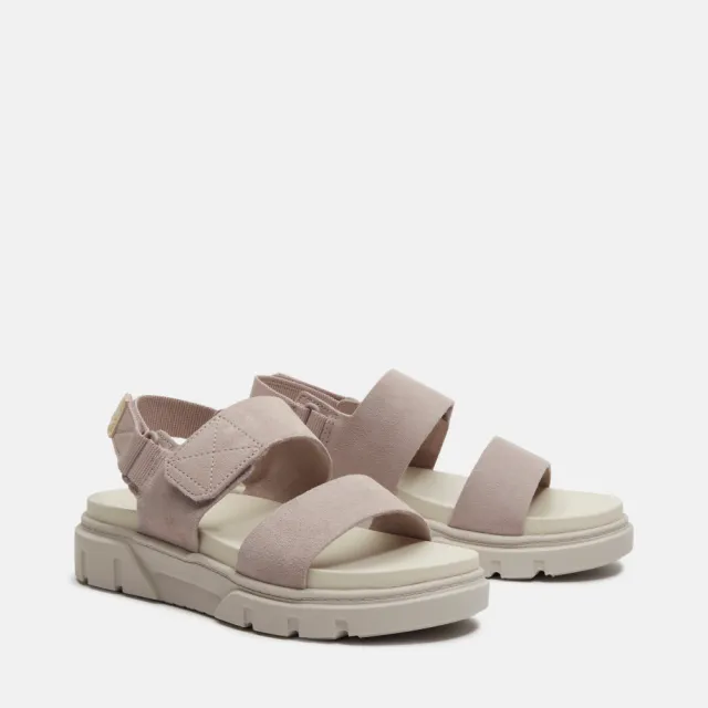 【Timberland】女款淺紫色後帶式皮革涼鞋(A2QJAAJG)