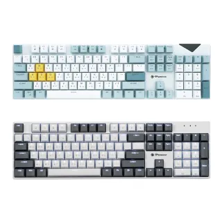 【e-Power】GX5800 青軸機械式 電競鍵盤 冬霜白/冰霧藍 MK-B(撞色 有線鍵盤 青軸)