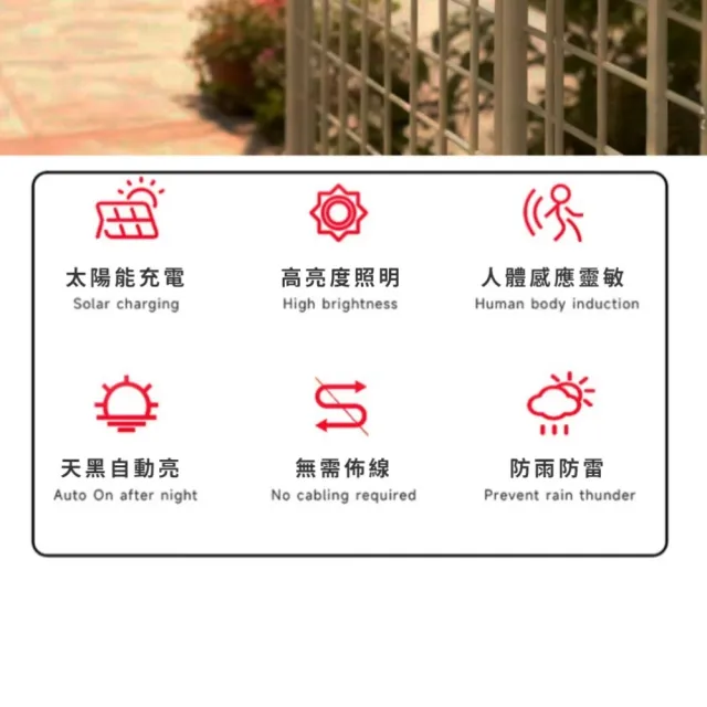 戶外庭院太陽能磁吸壁燈(壁燈 地震包 防災 照明燈 LED燈 路燈 戶外 室外燈 花園燈 緊急照明)