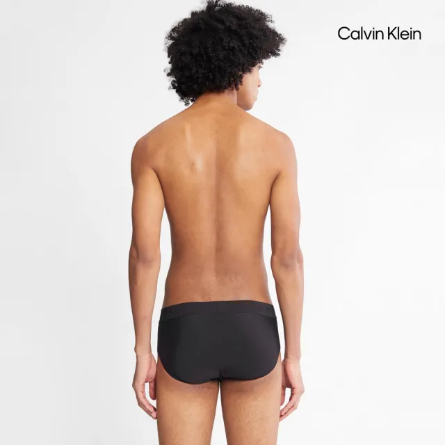 【CALVIN KLEIN】官方旗艦館 CK Black 微細纖維低腰三角內褲_黑色