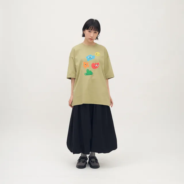【plain-me】JNP 短袖 涼感防曬 夏天短袖  圖t 心花朵朵開_JNP01175-261