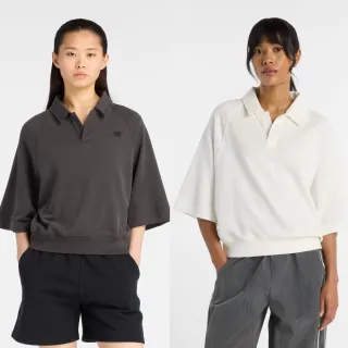 【NEW BALANCE】NB 寬鬆短袖Polo_女性_深灰/米白色_WT611044ABR_WT611044SST(美版 版型偏大)