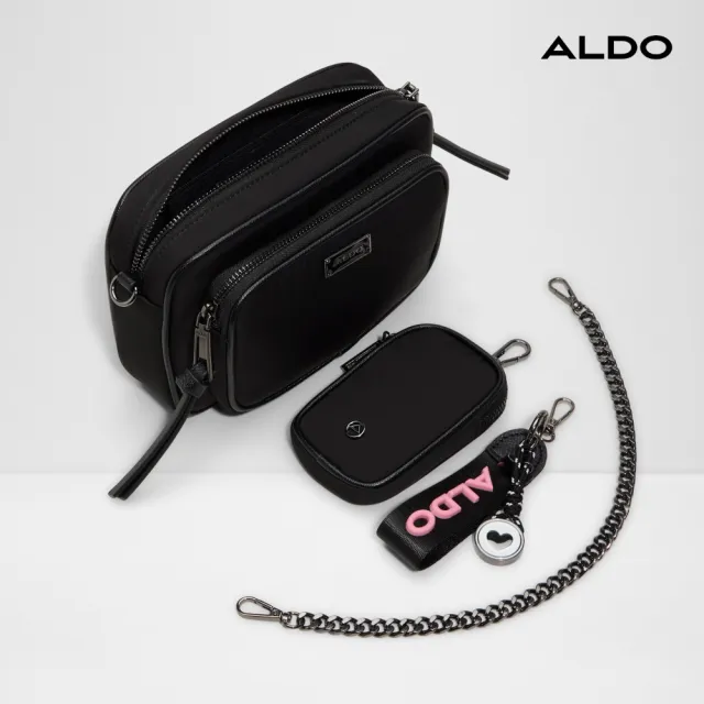 【ALDO】TIRADO-時尚多功能簡約斜背包(黑色)