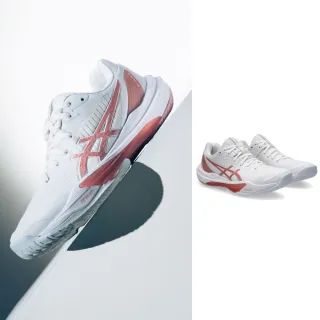 【asics 亞瑟士】SKY ELITE FF 3 女款 排球鞋 匹克球 一般楦 1052A075-105 白 摩根石粉 室內球場鞋