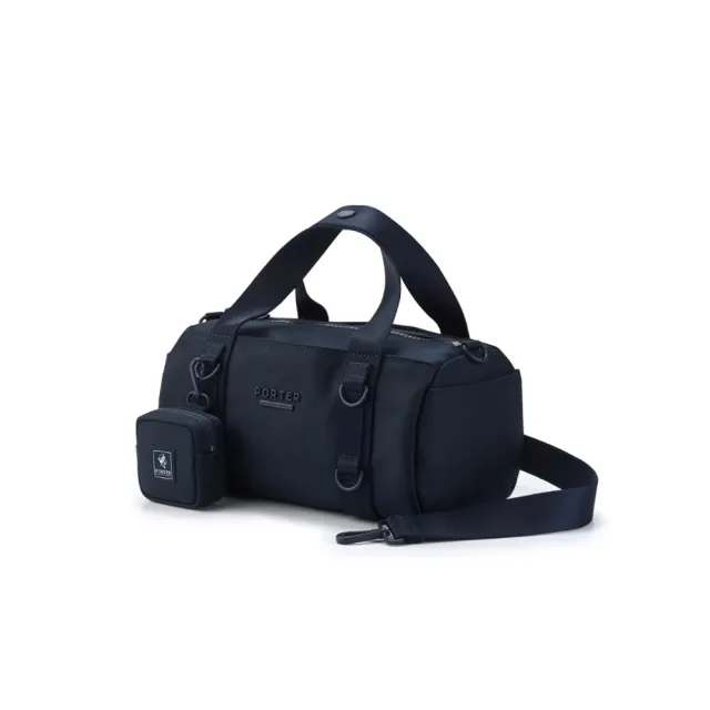 【PORTER INTERNATIONAL】圓筒輪廓ROLLIN手提包-M(藍)