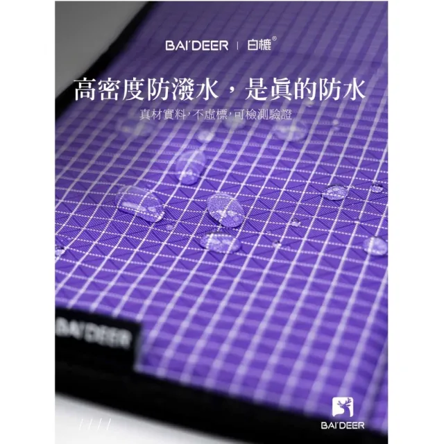BAI DEER 戶外折疊坐墊 野餐墊 防潮墊 防水墊 加厚坐墊 便攜地墊 耐磨防滑 露營野餐 附掛鉤