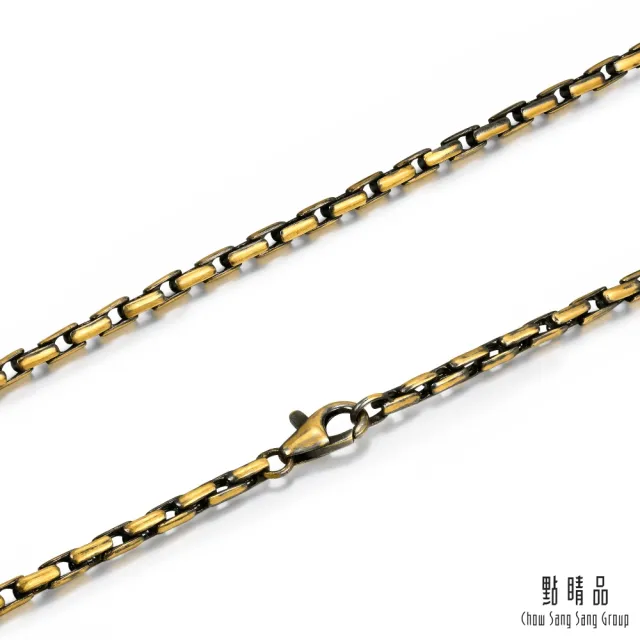【點睛品】黑金線條 黃金項鍊_計價黃金