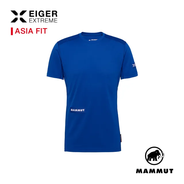 【Mammut 長毛象】Eiger Nordwand FL T-Shirt AF Men 極限艾格短袖排汗衣 艾格藍 男款 #1017-07420