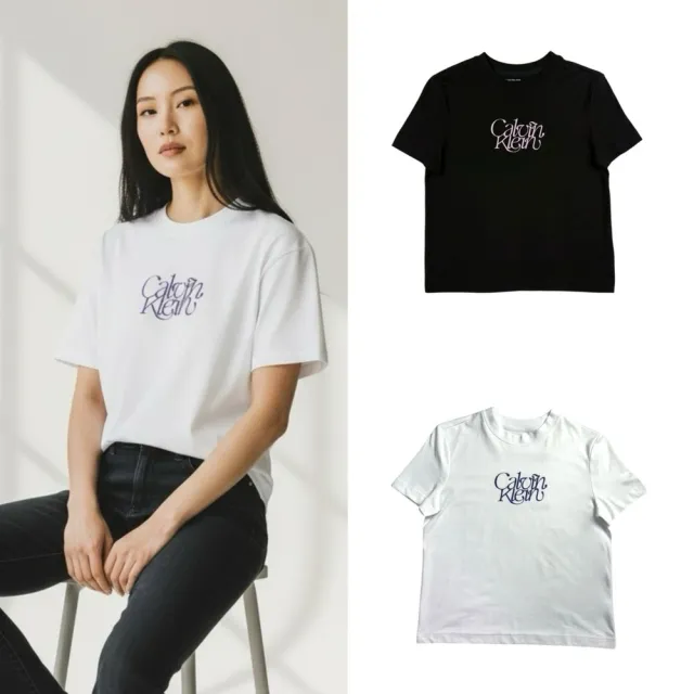 【CALVIN KLEIN】立體質感 女款 CK 短T 純棉 Calvin Klein Jeans 膠感印標 短袖 T恤 @1792CN5
