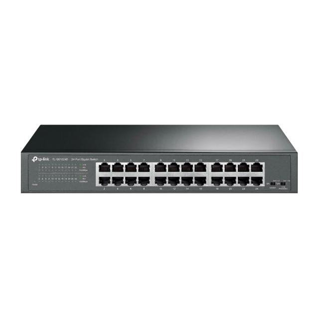 【TP-Link】TL-SG1024D 24埠Gigabit桌上/機架型乙太網路交換器(鋼殼)