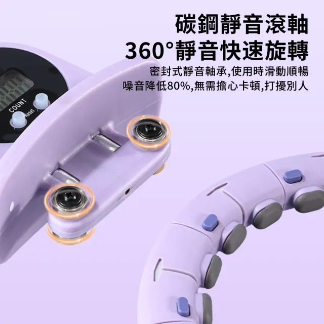 【Cube】全新智能可計數呼拉圈 3D 觸點按摩 美腰收腹加壓健身 懶人健身神器 禮物