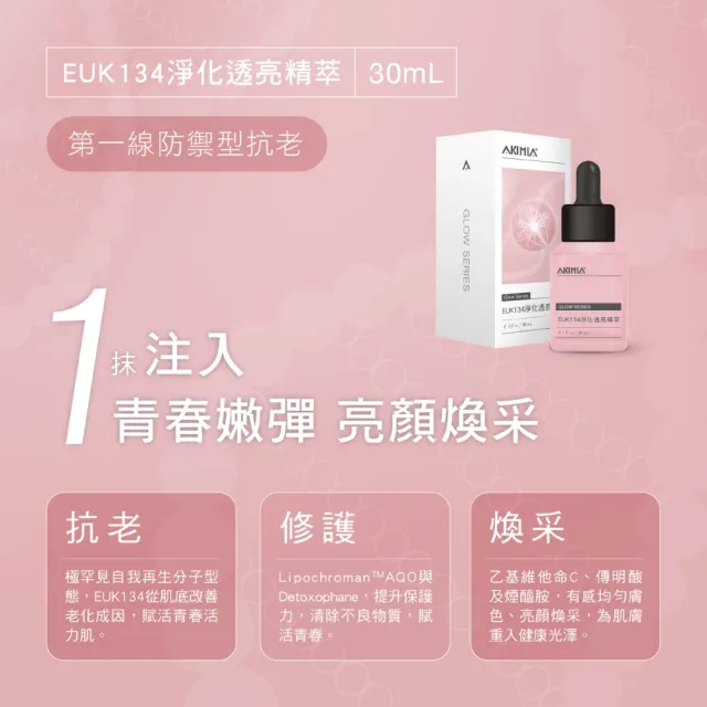 【AKIMIA】EUK134 淨化透亮精萃 30ml 精華液