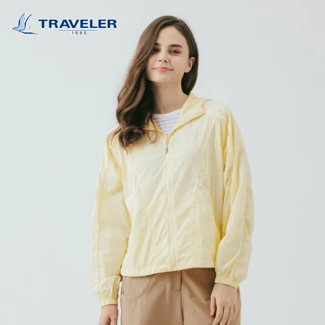 【TRAVELER 旅行者】女款輕量涼感防潑水抗UV外套 (帽馬尾結構)｜261TR221
