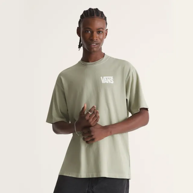 【VANS】官方旗艦 Sano 灰綠色短袖T恤