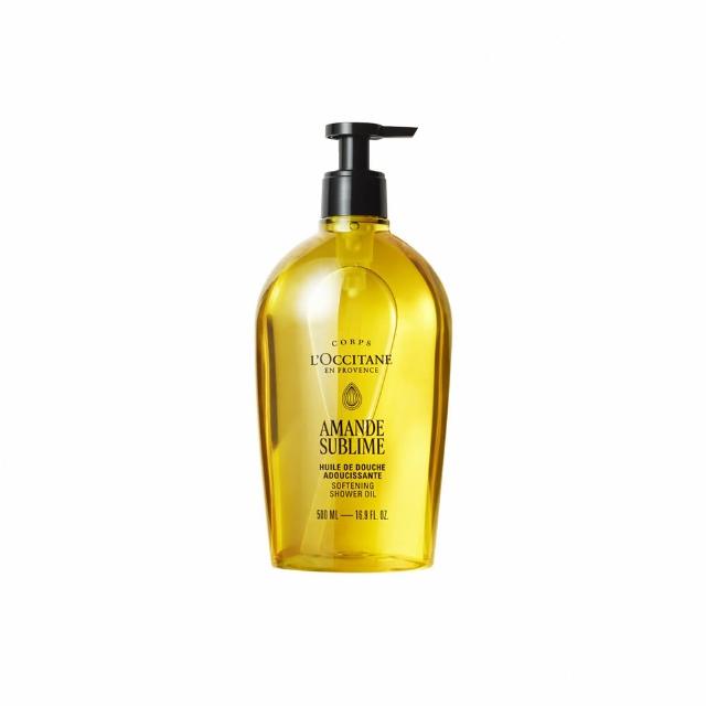 【L’Occitane 歐舒丹】官方直營 杏仁極緻柔膚沐浴油500ml(沐浴膠/保濕/卸防曬)