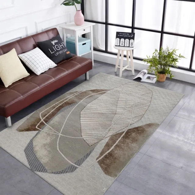 【SDL Home 山德力】〔現貨在台〕北歐線條地毯160x230cm璃葉(自然風)