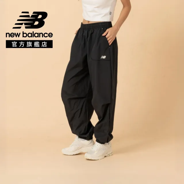 【NEW BALANCE】NB 防風長褲_WB61M1DFBK_女性_黑色(美版 版型偏大)