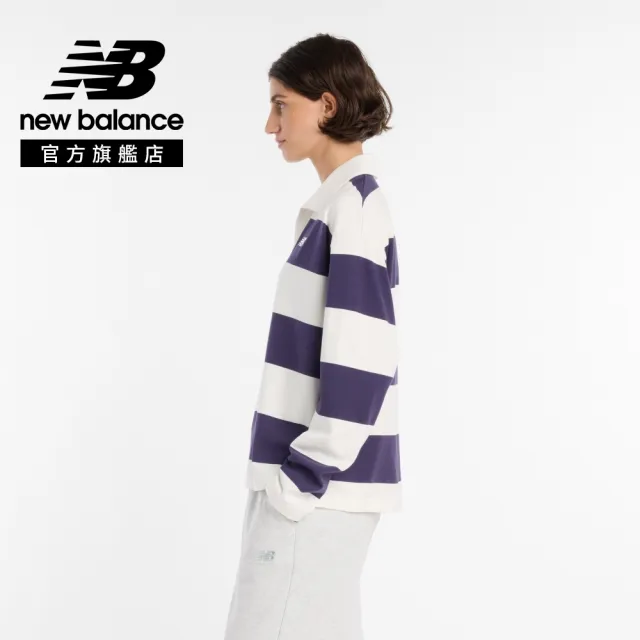 【NEW BALANCE】NB 條紋長袖上衣_WT53522BOY_女性_紫白色(美版 版型偏大)