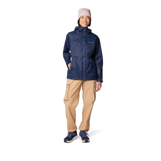 【Columbia 哥倫比亞】女款-OT防水外套-Arcadia™ II Jacket-深藍色(URR24360NY/KS)